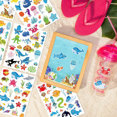 48 Sheets Ocean Stickers for Kids, 1040 Pcs Waterproof under the Sea Fish Animal