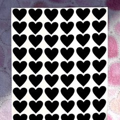Glossy Black Heart Sticker Sheet! – Choose a Size!
