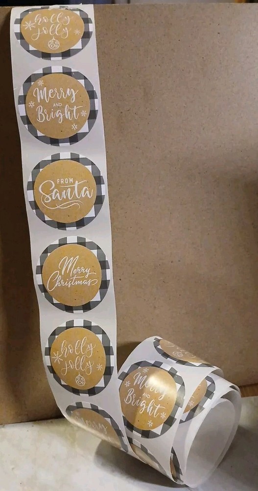 21 (1 Yard) CHRISTMAS ENVELOPE SEALS STICKERS 1.5″, #4