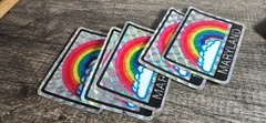 Vintage MARYLAND RAINBOW CLOUD Prism Vending Machine Sticker 1980s Decal