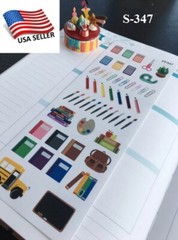 Erin Condren Planner Sticker – Back to School, Test, Exam, No School, Homework