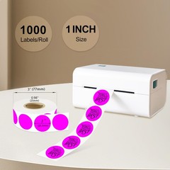 1 Inch Round Thermal Sticker Labels,Color Dot Stickers,Label Stickers,Waterpr…