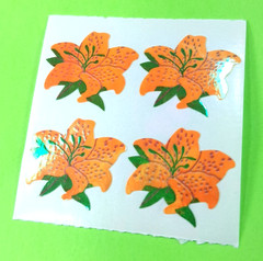 Great 7 Pearlescent Tiger Lillies Flowers Sticker Mod