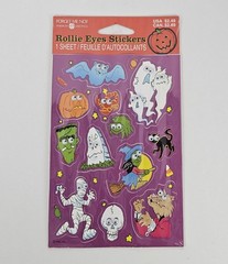 Vintage 80s 90s Forget Me Not American Greetings HALLOWEEN Rollie Eyes STICKERS