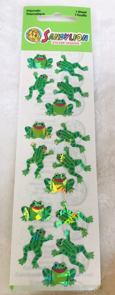NEW Vintage Sandylion Stickers Glitter Foil Frogs Scrapbooking