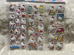 Retro Vintage Look Hello Kitty 3D Bubble Puffy Stickers 3 sets (#33)
