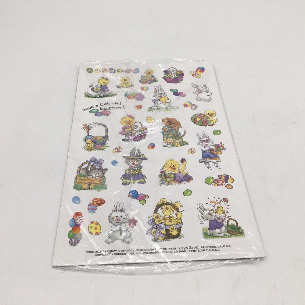 Suzy’s Zoo Easter Stickers 3 Sheets 114 Stickers Suzy Spafford Current New Seal
