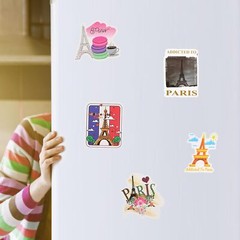 Yeaqee 200 Pcs Paris Stickers Vintage Eiffel Tower As Shown in Pictures