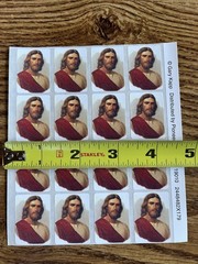 Vintage Jesus Sticker Sheet, 16 Stickers, Gary Kapp, USA, Christian