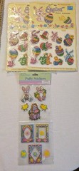 Vtg 3-D Easter Perk-Up Puffy Stickers 3 Packs Single Sheets Cute Novelty