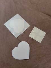 Vintage Heart Red Purple Silver Pink Stickers Lot Of 3