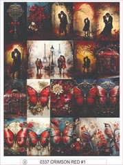 CRIMSON RED #1 – COMPLETE SHEET OF 20 STICKERS