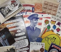 3LB+ Junk Journal Supply Ephemera Vintage Modern Lot Paper Unique Fabric READ..