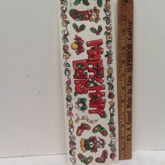 Christmas 12″ Borders Happy Holly Days Stockings Lights SCRAPBOOKING Stickers