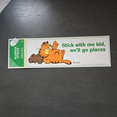 Vintage Rare 1978 United Feature Bumper Sticker Jim Davis Lot of 2 Garfield
