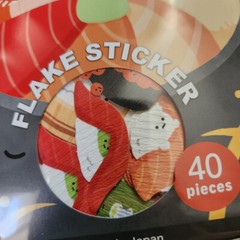 Flake seal sticker 40pieces Japan Japanese paper washi food