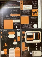 Rusty Pickle Halloween Costume Party sets 4 sheets Scrapbooking Tags Scary RARE