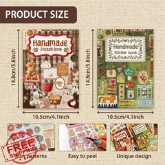Bomichi Sticker Book Green Brown 2 in 1