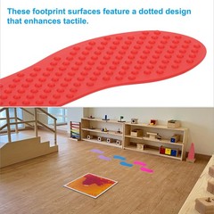 8 Pairs Feet Markers for Classroom Plastic Floor Foot Shaped Markers 7 Colors