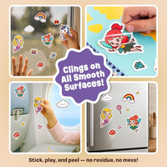 Unicorn Sticker Book – 50 Reusable Stickers, Travel Activities for Ages 3-5