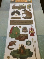 AMERICAN TRADITIONAL STICKER COLLECTION ‘WOODLANDS’ EARTHTONES CAMPING 16 PCS