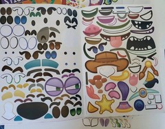 3 Books Funny Faces Sticker Fun Monsters Crazy Spooky DISNEY EMOJI BENDON