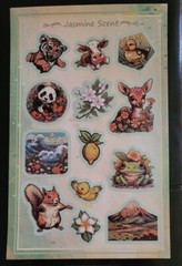 scratch and sniff stickers sheet NEW sheet HORIECHALY Jasmine scent