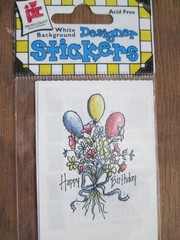 NEW Provo Craft Scrapbook Stickers Happy Birthday Bouquet Clown Bonkers Balloons