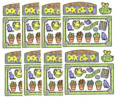 Frances Meyer MAY Spring Flower Scrapbook Stickers 8 Sheets