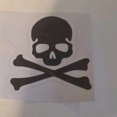 Skull Bones Skeleton Decal 1.75″ x 1.75″