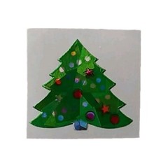 Green Christmas Tree Sticker