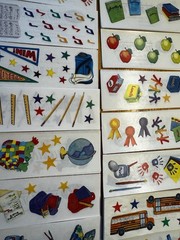 Creative Memories lot of 17 studio strips 2″x5″ School Years themed stickers