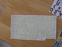 Alphabet Stickers Numbers and Punctuation 11 Partially Used Sheets