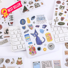 Girl’s Korean Sticker Book, Food and Daily Life Theme – 1300+ Cute Dream Blue