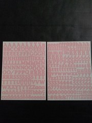 Creative Memories – Mini ABC/123 – Pink Classy Stickers – One Sheet
