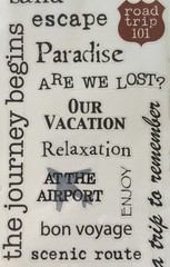 VACATION SLANG Stickers Approx.5-3/4″x12″Road Trip•Tropical•Paradise •Bon Voyage
