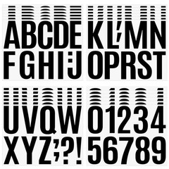 258 Pcs Waterproof 4-Inch Self-Adhesive Vinyl Stickers Black Alphabet & Numbers