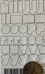 WHITE SHADOW CHUNKY ALPHABET Stickers(2sheet)Making Memories•Letters•Number•Word