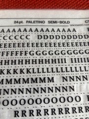 3 Letraset INSTANT LETTERING Transfer Letters 24 pt Palatino Semi-Bold 1