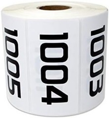 2000 Consecutive Number Labels | Self-Adhesive Inventory Stickers – 3 x 1.5 in