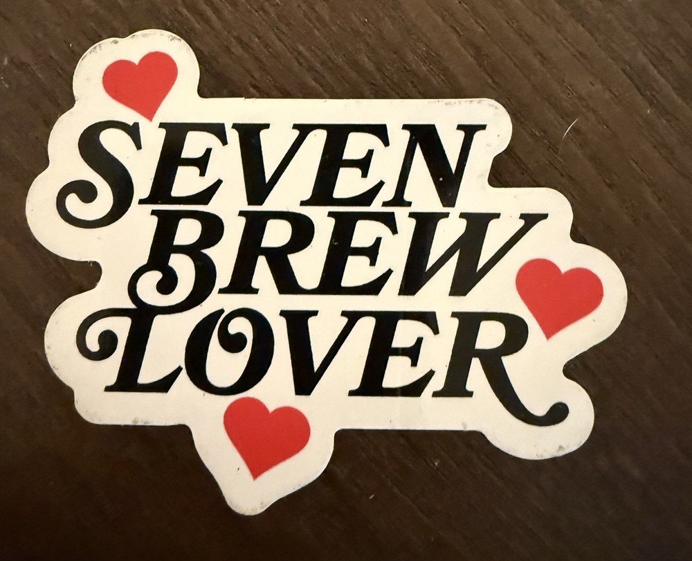 Seven Brew Diary Stickers Lover Hearts Love Theme White Black Red Decorative