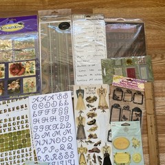 Lot of 25 Sheets of Feminine Girly Victorian Scrapbook Stickers fairy travel