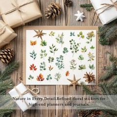 500 Pcs Flower Stickers for Scrapbook Supplies Dried Pressed Flowers Scrapbook