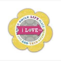 Little Yellow Bicycle, Elizabeth Park, Chipboard Spinner, I Love, Spin the Dial