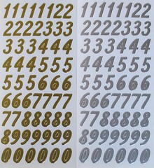 20mm 2cm NUMBERS Style 2 PEEL OFF STICKERS 0 – 9 Number Cardmaking