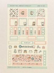 Hubman and Chubgirl Holiday Mail Hobonichi Weeks Kit Sheet NEW