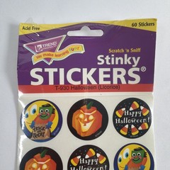 Vintage 1998 Trend Scratch n Sniff Stinky Stickers Halloween Licorice 60 Sealed