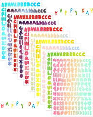 1430 Pcs A-Z Letter Stickers, 0.3Inch 10 Sheets Vinyl Alphabet Sticker, Self-Adh