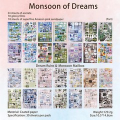 Japanese Sticker Book – 30 Sheet Sticker Book for Journaling & Scrapbooking |…