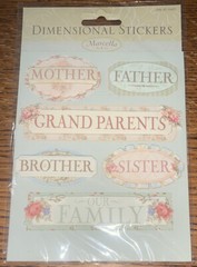 Marcella K Vintage Our Family Title Mother Father Grandparents Brother Sister 3D